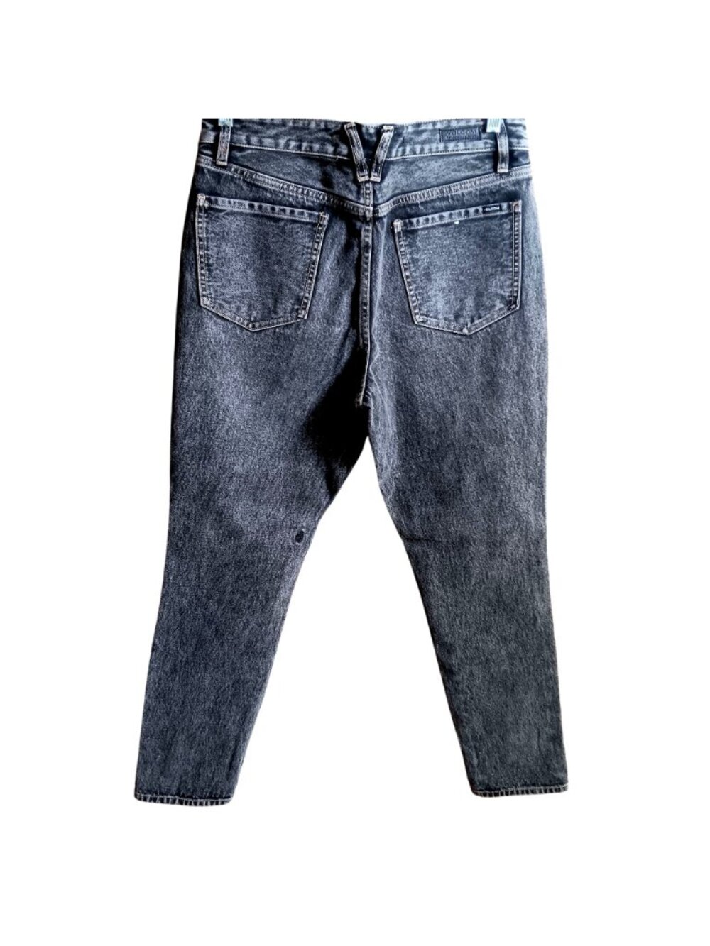 Volcom Distressed Black Wash Skinny Fit Jeans Size 30 32x30 measured Volcom